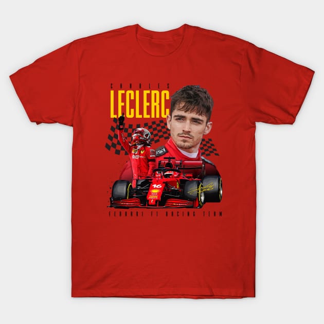 T shirt ferrari charles leclerc top